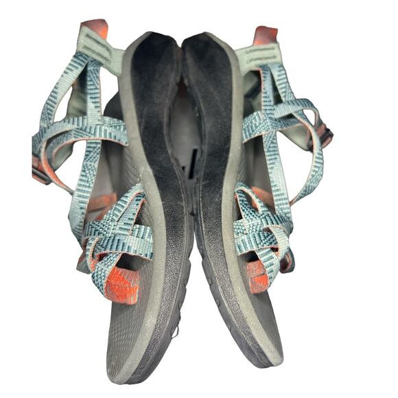 Chaco Women's Adjustable Sandals in Gray Blue and Pink Orange Size 8 - Picture 6 of 6